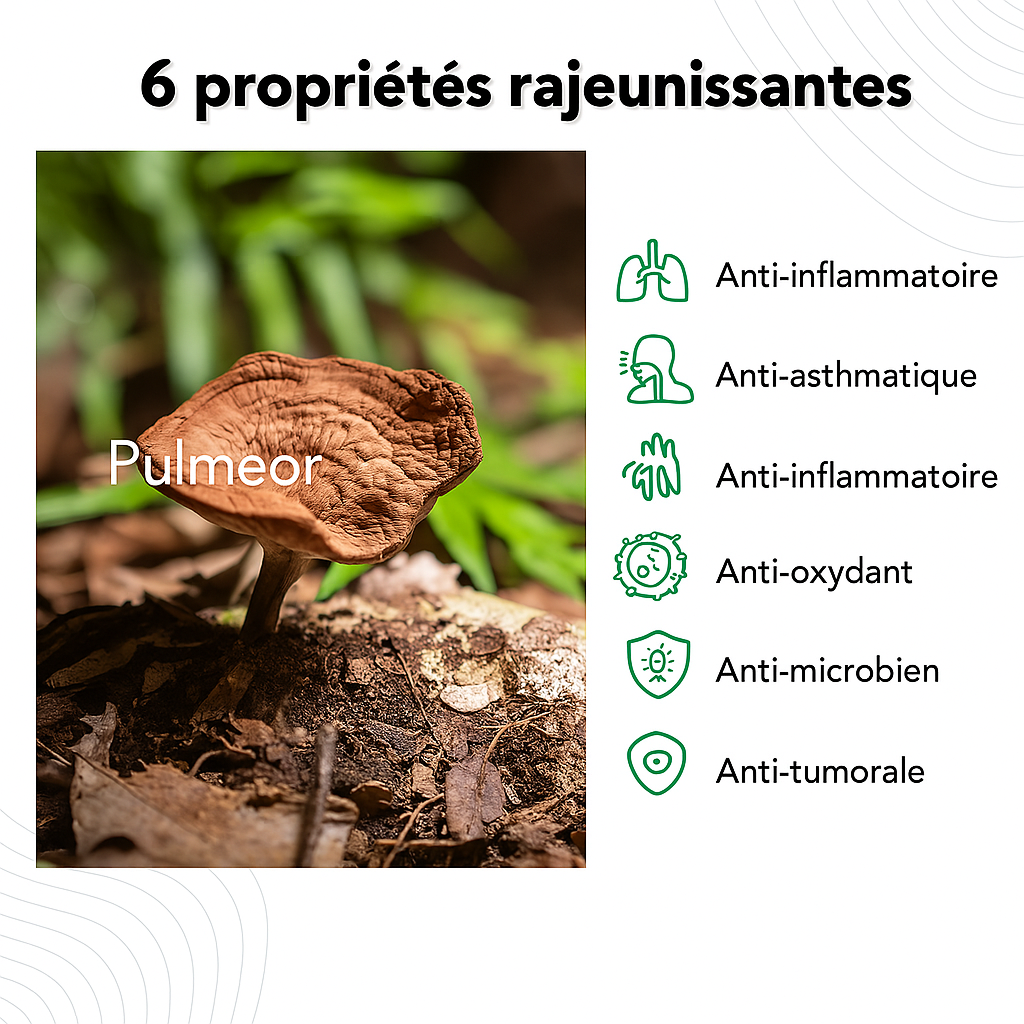 Pulmeor – Capsules à base de champignon Tiger Milk