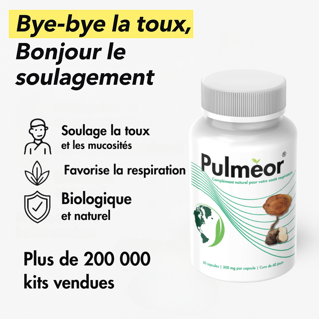 Pulmeor – Capsules à base de champignon Tiger Milk